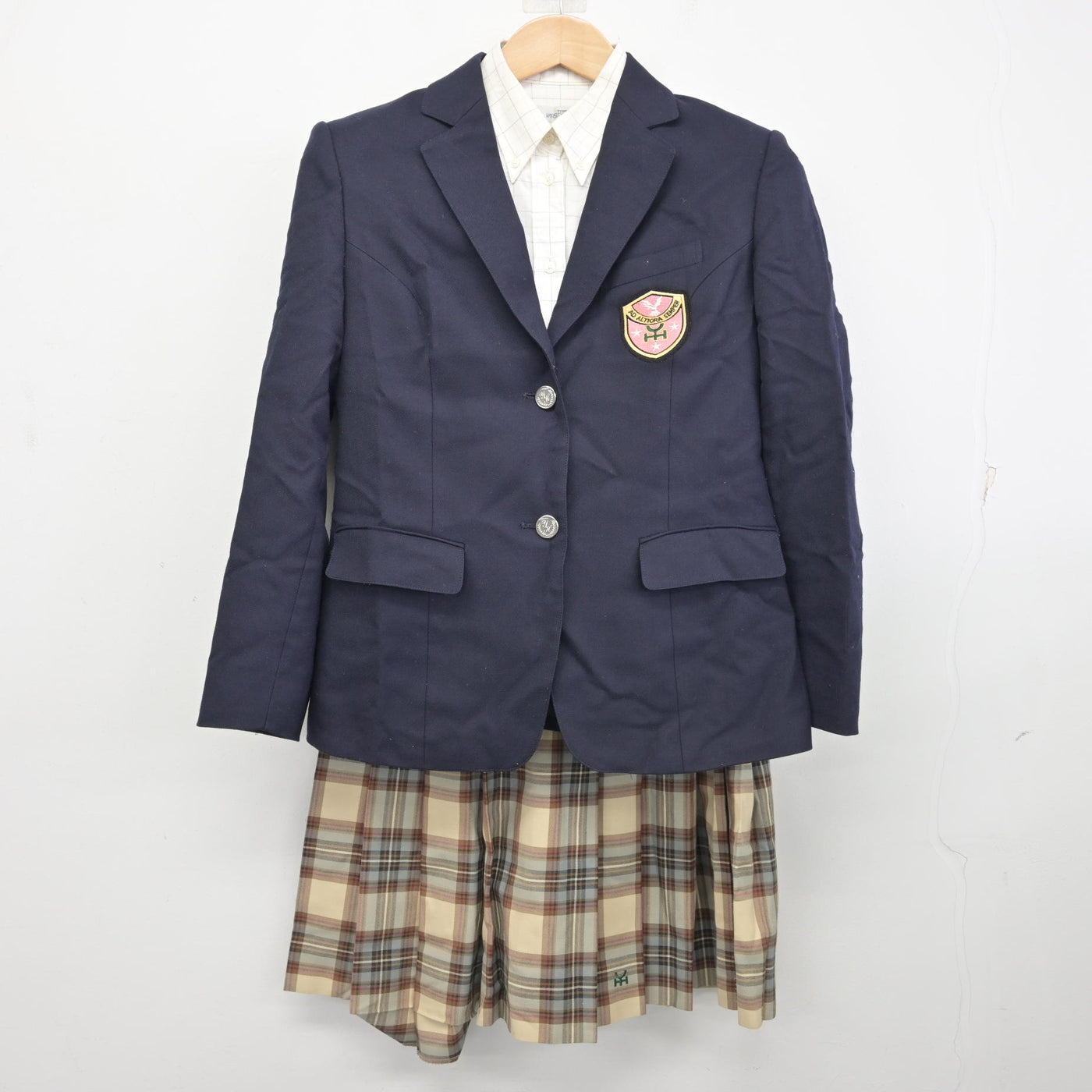 【中古】福岡県 行橋高等学校 女子制服 3点 (ブレザー・シャツ・スカート) sf095115