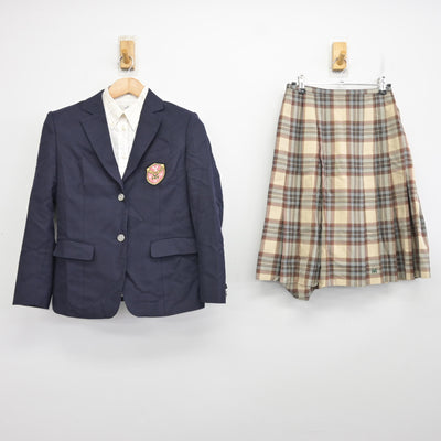 【中古】福岡県 行橋高等学校 女子制服 3点 (ブレザー・シャツ・スカート) sf095115