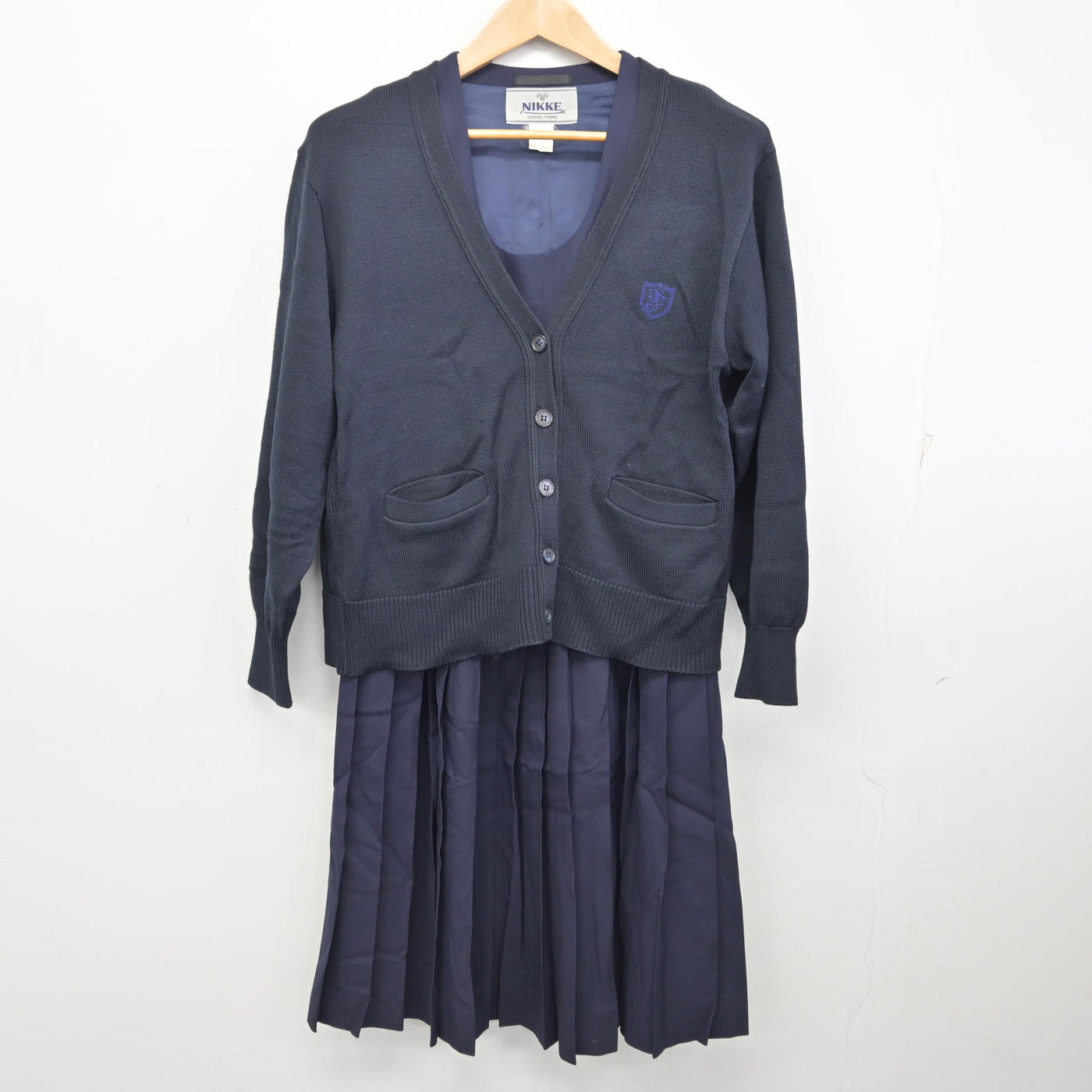 【中古】愛知県 椙山女学園高等学校 女子制服 4点 (ブレザー・ニット・ジャンパースカート) sf095124