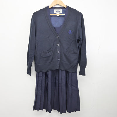 【中古】愛知県 椙山女学園高等学校 女子制服 4点 (ブレザー・ニット・ジャンパースカート) sf095124