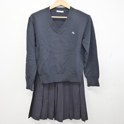 【中古】埼玉県 羽生第一高等学校 女子制服 4点 (ブレザー・ニット・スカート) sf095128