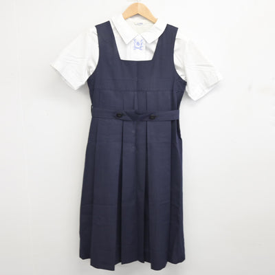 【中古】長野県 長野清泉女学院高等学校 女子制服 3点 (シャツ・ジャンパースカート) sf095190