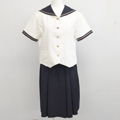 【中古】岡山県 岡山南高等学校 女子制服 3点 (ブラウス・ブラウス・スカート) sf095195