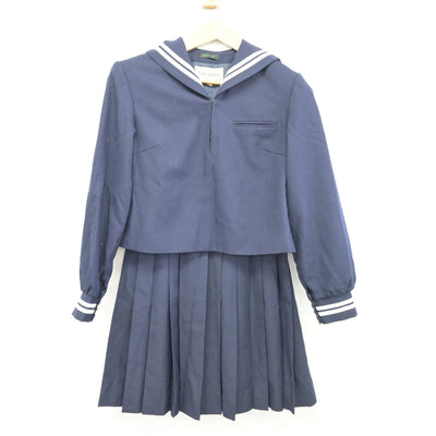【中古】神奈川県 平塚農業高等学校 女子制服 2点 (セーラー服・スカート) sf095273