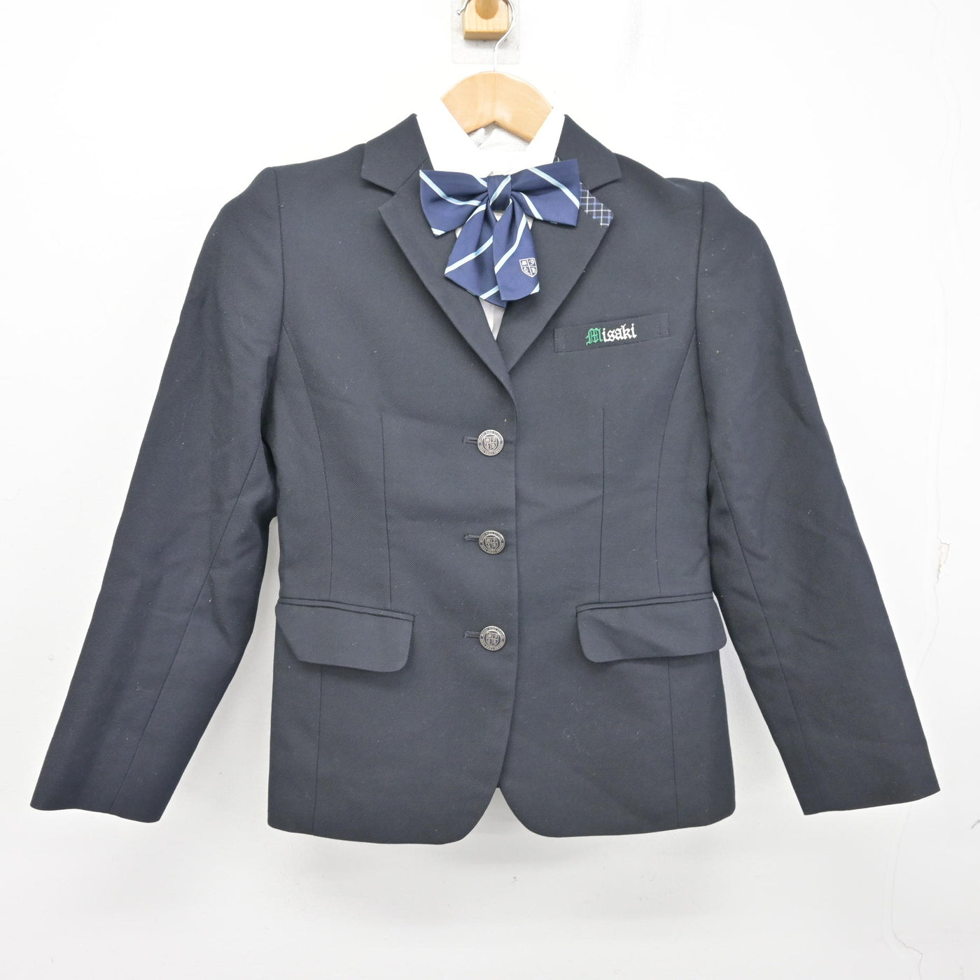 【中古】大阪府 岬高等学校 女子制服 3点 (ブレザー・シャツ) sf095306
