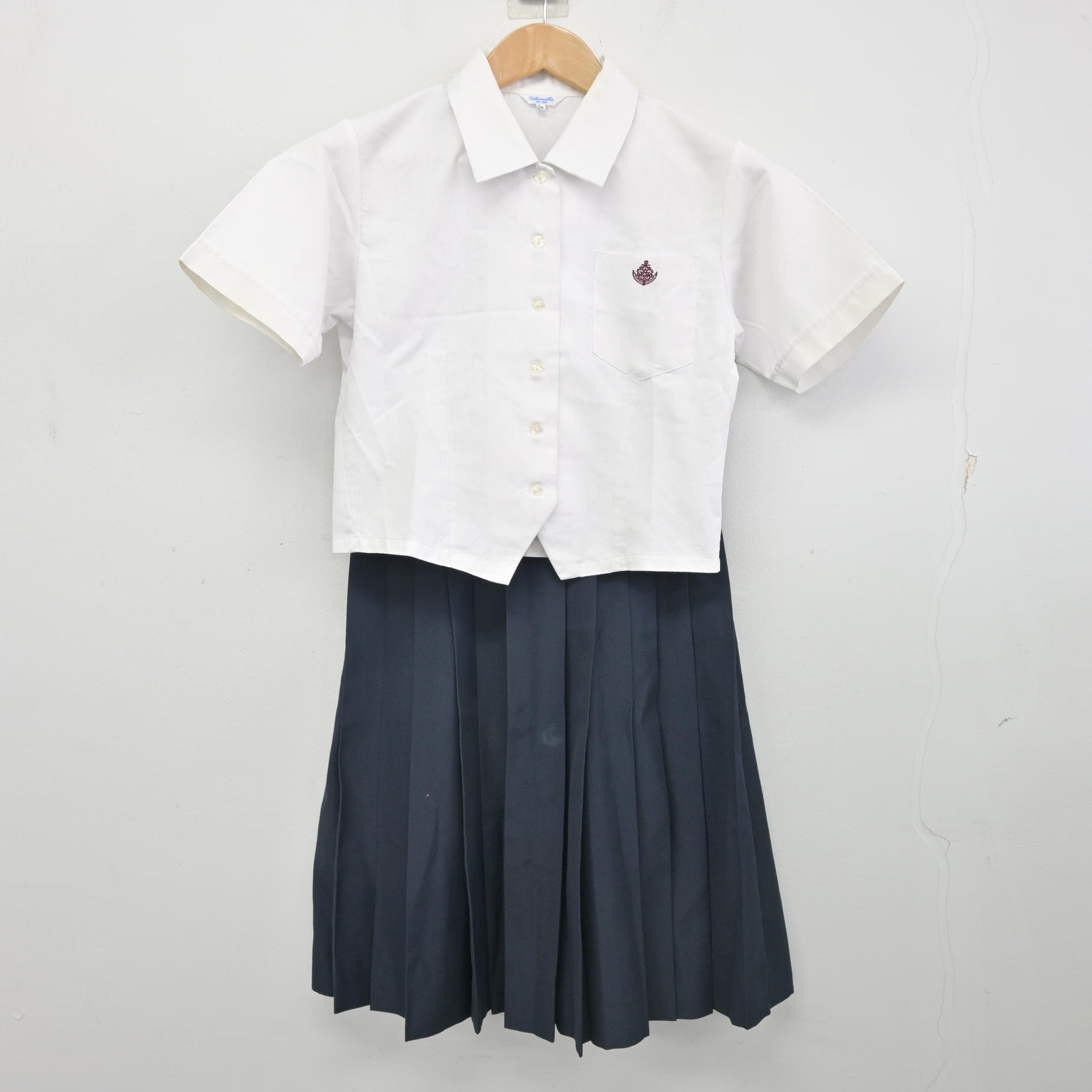 中古】熊本県 熊本商業高等学校 女子制服 2点 (ブラウス・スカート 