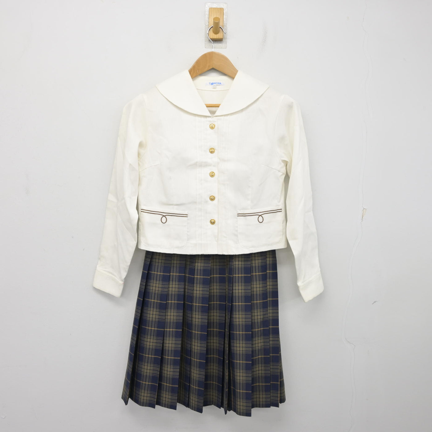 【中古】大分県 大分東明高等学校 女子制服 2点 (ブラウス・スカート) sf095359