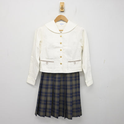 【中古】大分県 大分東明高等学校 女子制服 2点 (ブラウス・スカート) sf095359