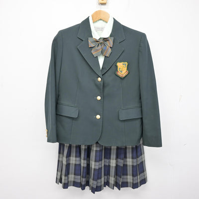 【中古】福岡県 西南学院高等学校 女子制服 4点 (ブレザー・シャツ・スカート) sf095407