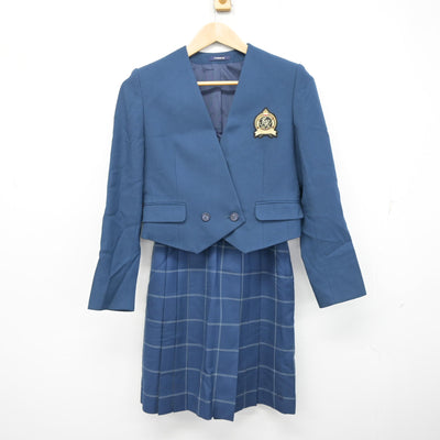 【中古】北海道 北見柏陽高等学校 女子制服 3点 (ブレザー・ニット・スカート) sf095412