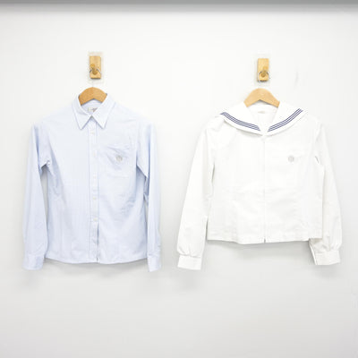 【中古】北海道 札幌英藍高等学校 女子制服 2点 (セーラー服・シャツ) sf095424