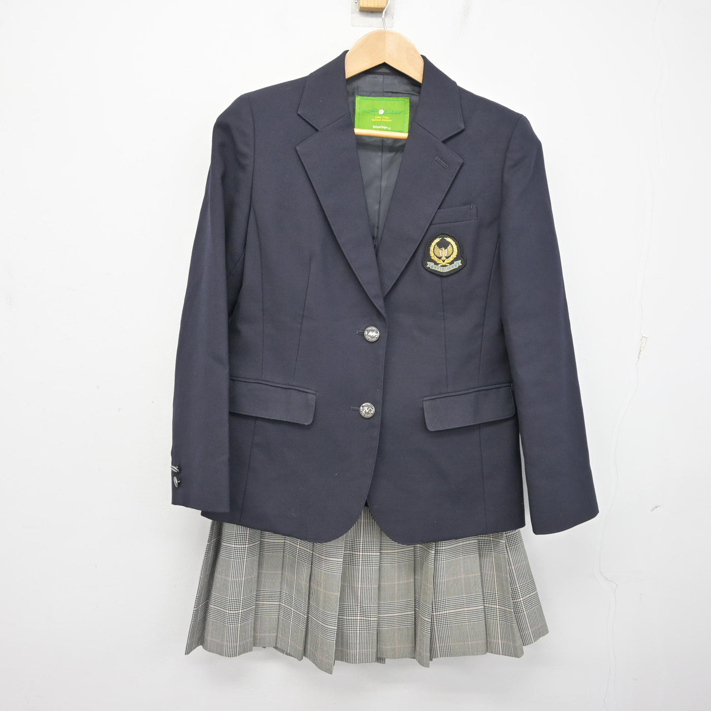 【中古】山梨県 日本大学明誠高等学校 女子制服 2点 (ブレザー・スカート) sf095432