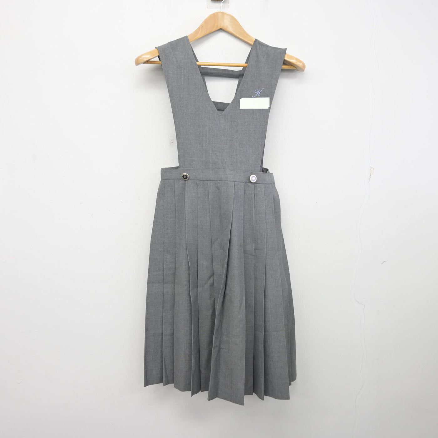 【中古】福岡県 霧ヶ丘中学校 女子制服 1点 (ジャンパースカート) sf095444