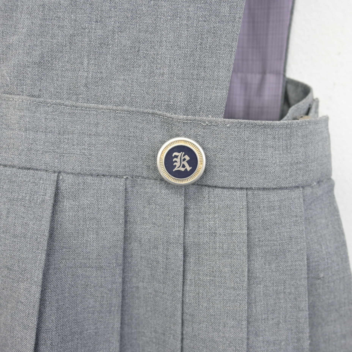 【中古】福岡県 霧ヶ丘中学校 女子制服 1点 (ジャンパースカート) sf095444