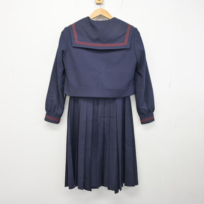 【中古】福岡県 霧ヶ丘中学校 女子制服 2点 (セーラー服・ジャンパースカート) sf095445