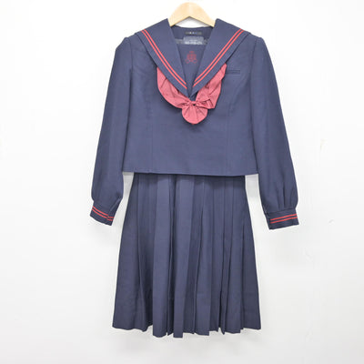 【中古】千葉県 常盤平中学校 女子制服 3点 (セーラー服・スカート) sf095451