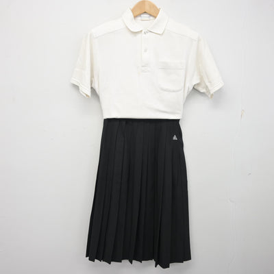 【中古】三重県 長島中学校 女子制服 2点 (シャツ・スカート) sf095468