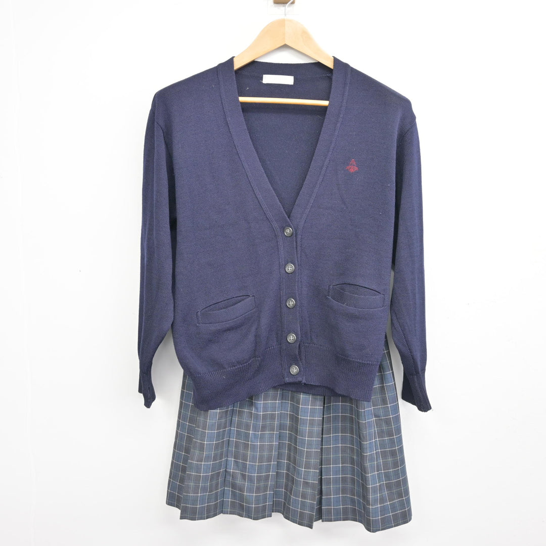 中古】京都府 大谷中学・高等学校 女子制服 3点 (ブレザー・ニット