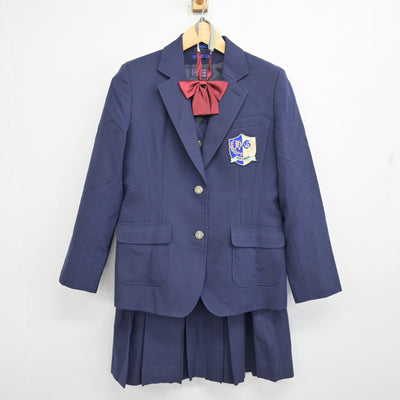 【中古】神奈川県 平塚学園高等学校 女子制服 5点 (ブレザー・ベスト・スカート) sf095672