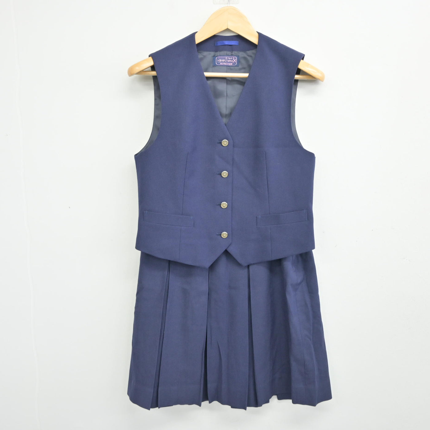 【中古】神奈川県 平塚学園高等学校 女子制服 5点 (ブレザー・ベスト・スカート) sf095672