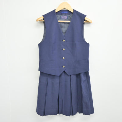 【中古】神奈川県 平塚学園高等学校 女子制服 5点 (ブレザー・ベスト・スカート) sf095672