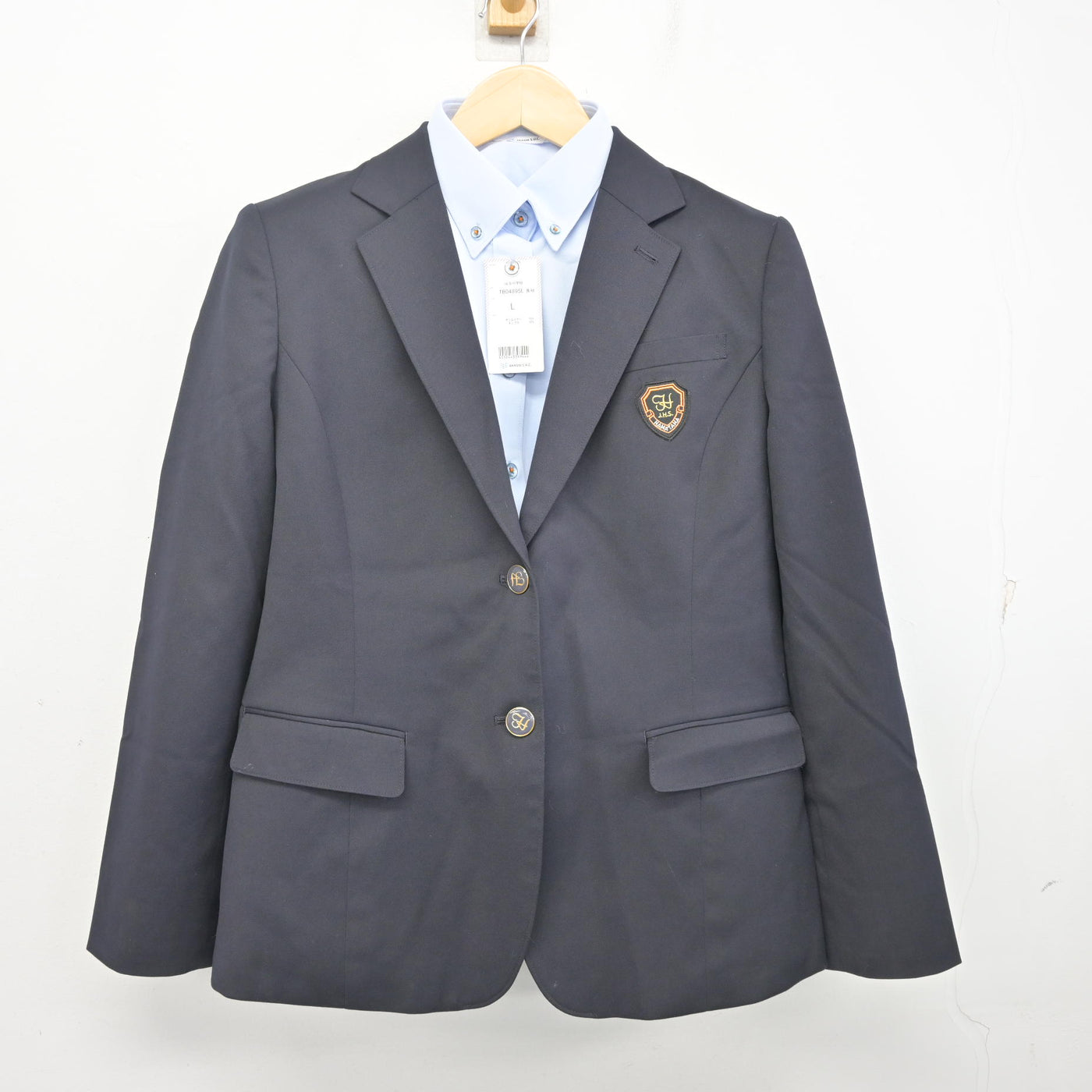 中古】佐賀県 浜玉中学校 女子制服 2点 (ブレザー・シャツ) sf095859 