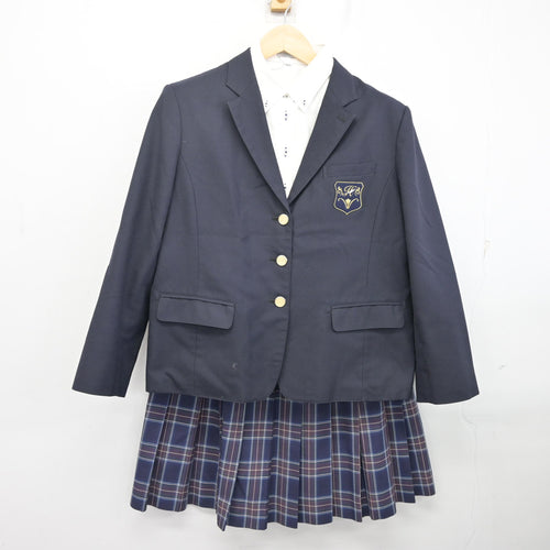 中古】千葉県 松戸高等学校 女子制服 3点 (ブレザー・スカート
