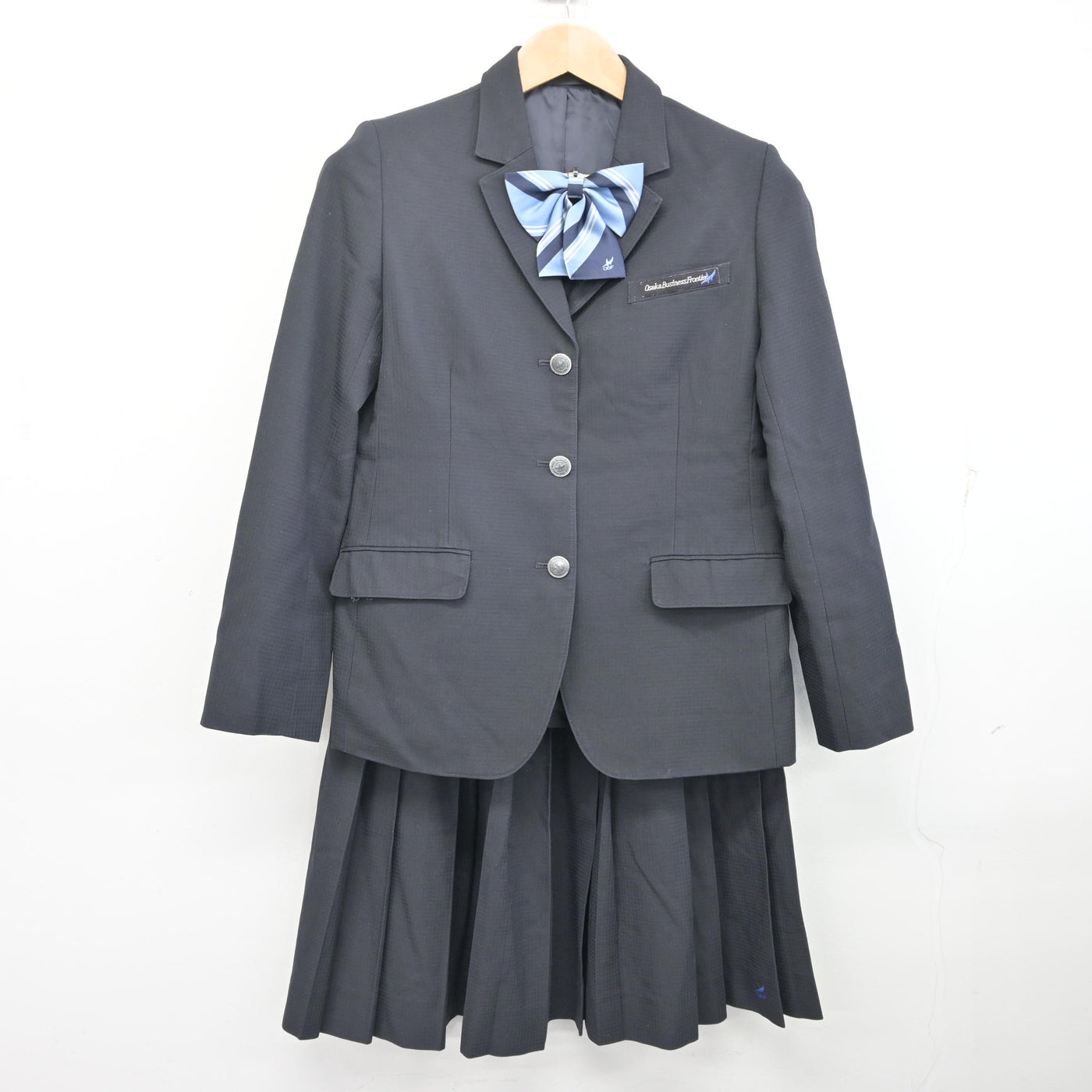 中古】大阪府 大阪ビジネスフロンティア高等学校 女子制服 4点
