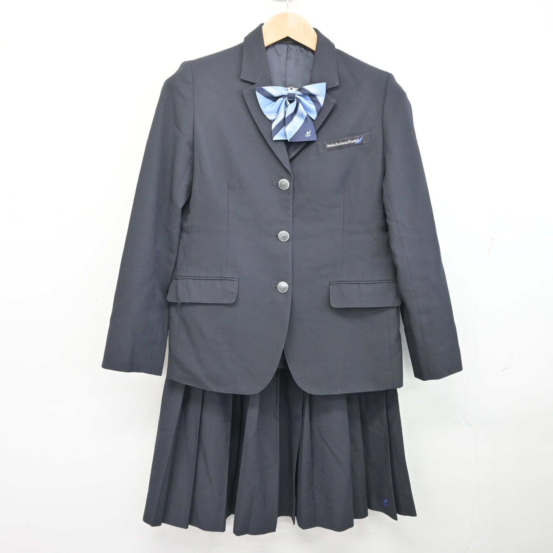 中古】大阪府 大阪ビジネスフロンティア高等学校 女子制服 4点