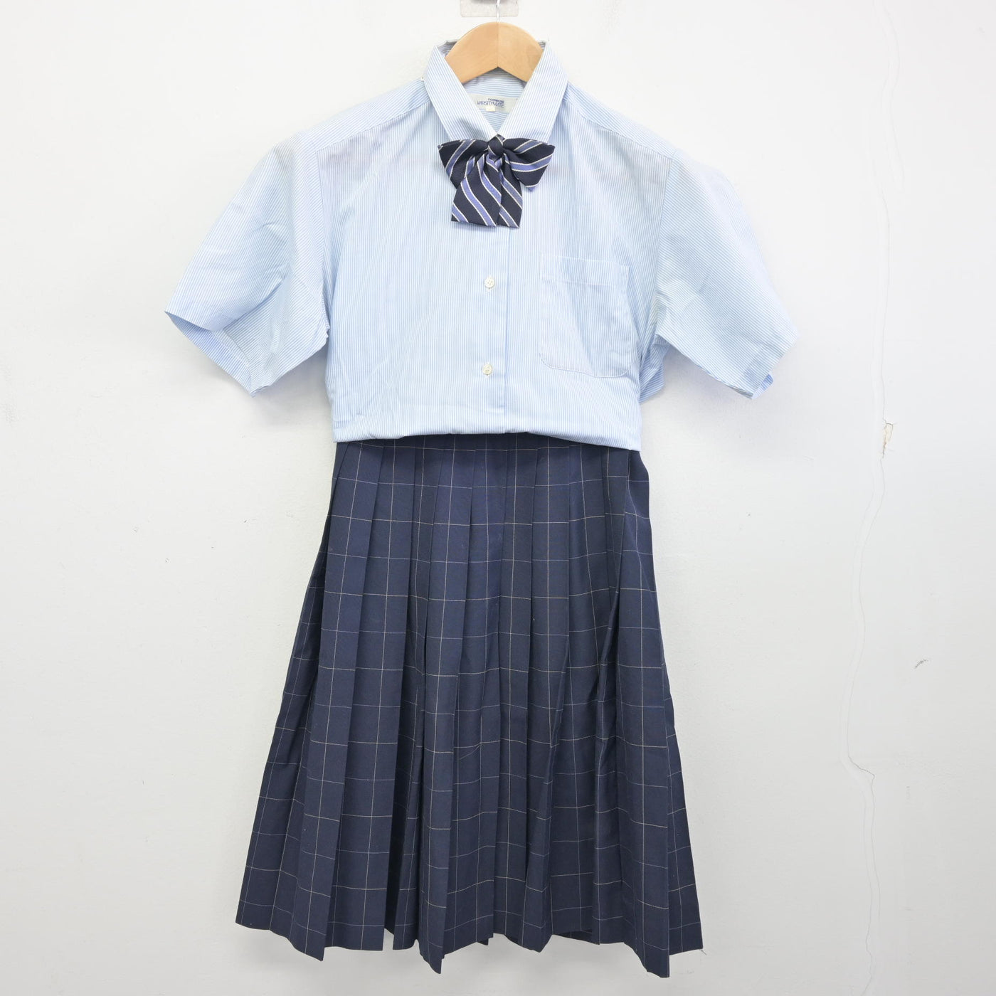 中古】広島県 西条農業高等学校 女子制服 3点 (シャツ・スカート 