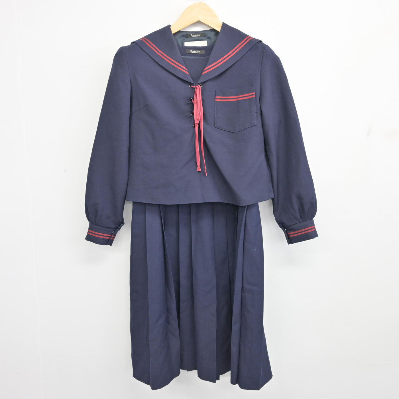 【中古】兵庫県 歌敷山中学校 女子制服 3点 (セーラー服・ジャンパースカート) sf096229
