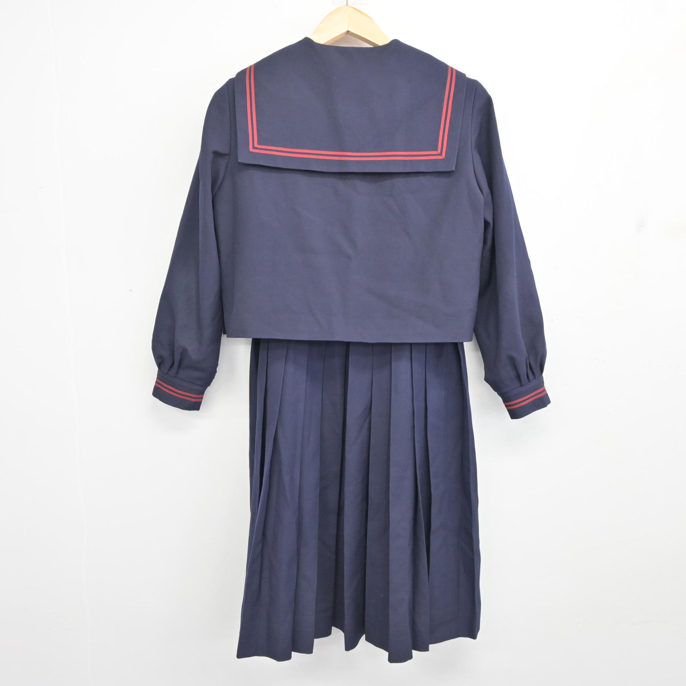 【中古】兵庫県 歌敷山中学校 女子制服 3点 (セーラー服・ジャンパースカート) sf096229