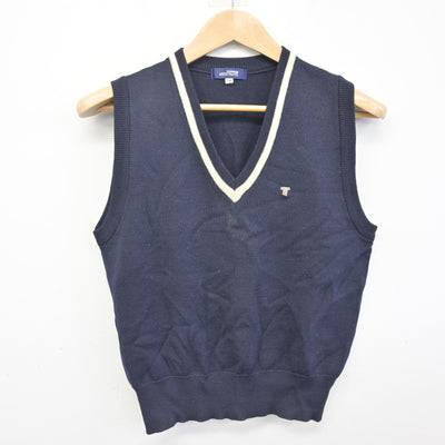 【中古】福岡県 東海大学付属福岡高等学校 女子制服 2点 (ニットベスト・スカート) sf096262