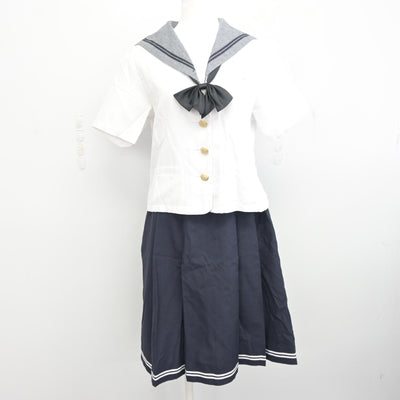 【中古】愛媛県 済美高等学校 女子制服 3点 (セーラー服・スカート) sf096346