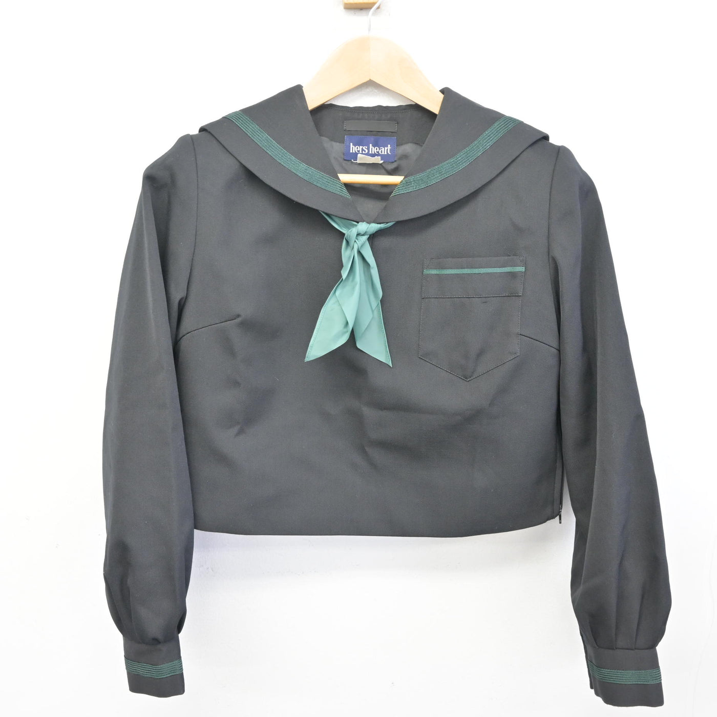 【中古】愛媛県 西条高等学校 女子制服 3点 (セーラー服・ジャンパースカート) sf096381