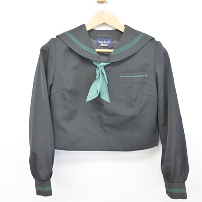 【中古】愛媛県 西条高等学校 女子制服 3点 (セーラー服・ジャンパースカート) sf096381