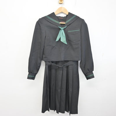 【中古】愛媛県 西条高等学校 女子制服 3点 (セーラー服・ジャンパースカート) sf096382