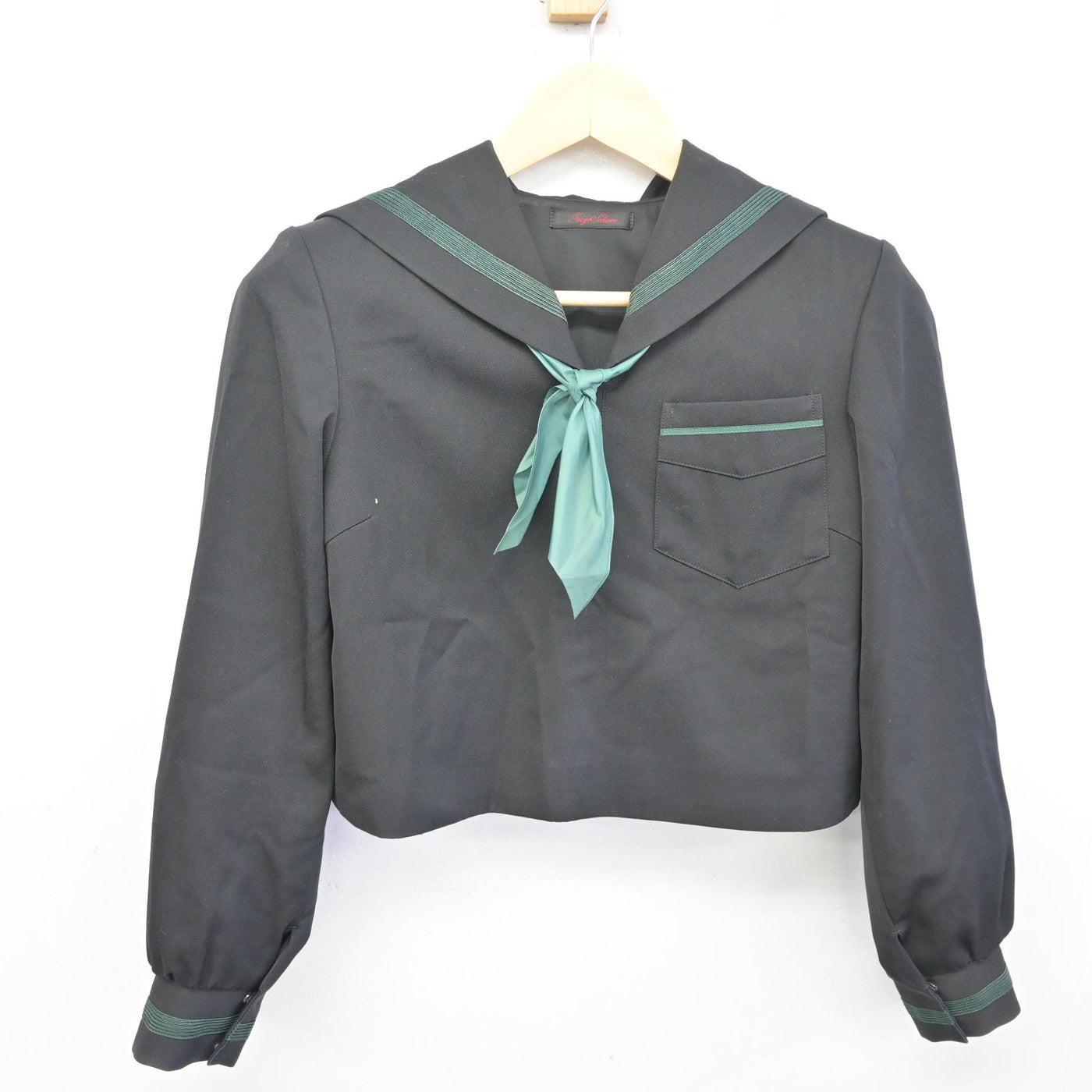 【中古】愛媛県 西条高等学校 女子制服 3点 (セーラー服・ジャンパースカート) sf096382