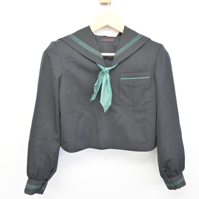 【中古】愛媛県 西条高等学校 女子制服 3点 (セーラー服・ジャンパースカート) sf096382