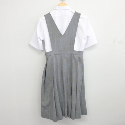【中古】福岡県 古賀中学校/旧制服 女子制服 2点 (ブラウス・ジャンパースカート) sf096414