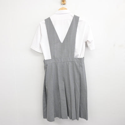 【中古】福岡県 古賀中学校/旧制服 女子制服 2点 (ブラウス・ジャンパースカート) sf096415