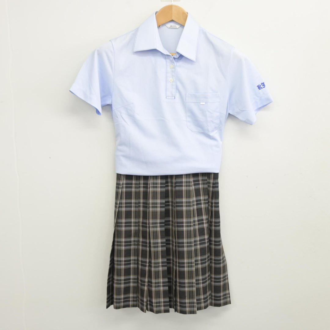 中古】鹿児島県 鹿児島情報高等学校 女子制服 2点 (シャツ・スカート