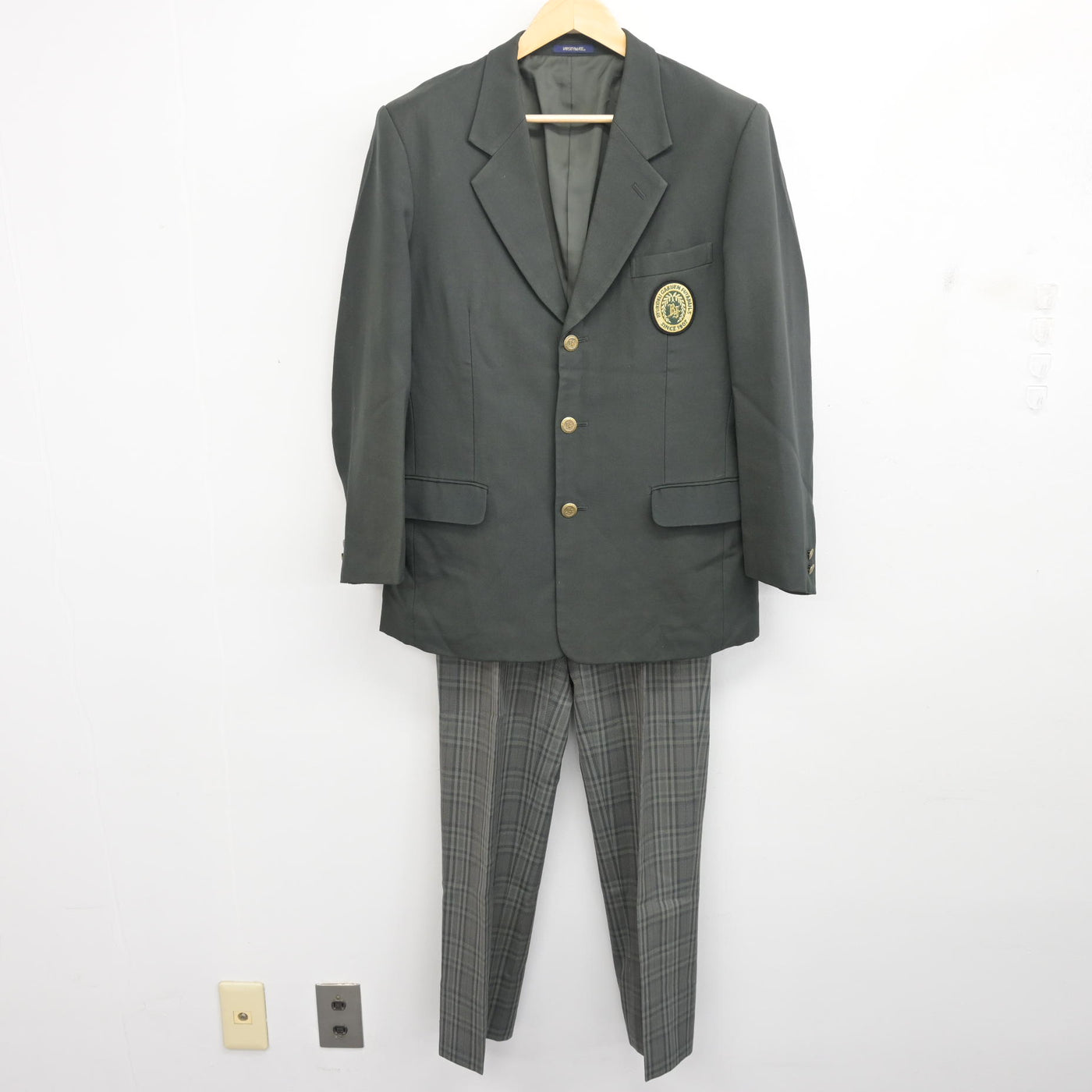 中古】北海道 小樽双葉高等学校 男子制服 2点 (ブレザー・ズボン 