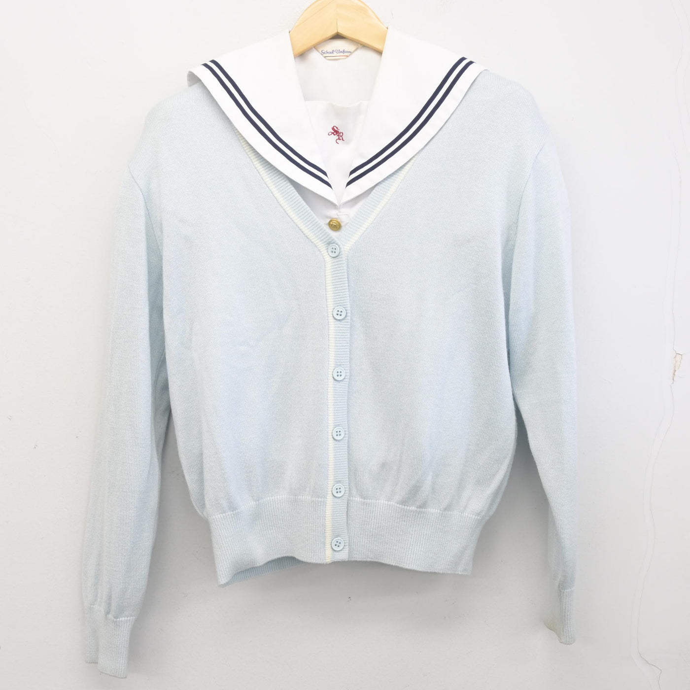 【中古】愛知県 南山学園 聖霊中学・高等学校 女子制服 2点 (ニット・セーラー服) sf096463