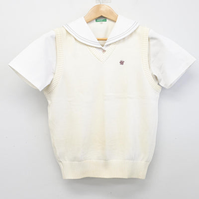 【中古】福岡県 福岡大学附属若葉高等学校/旧制服 女子制服 2点 (ニットベスト・セーラー服) sf096476