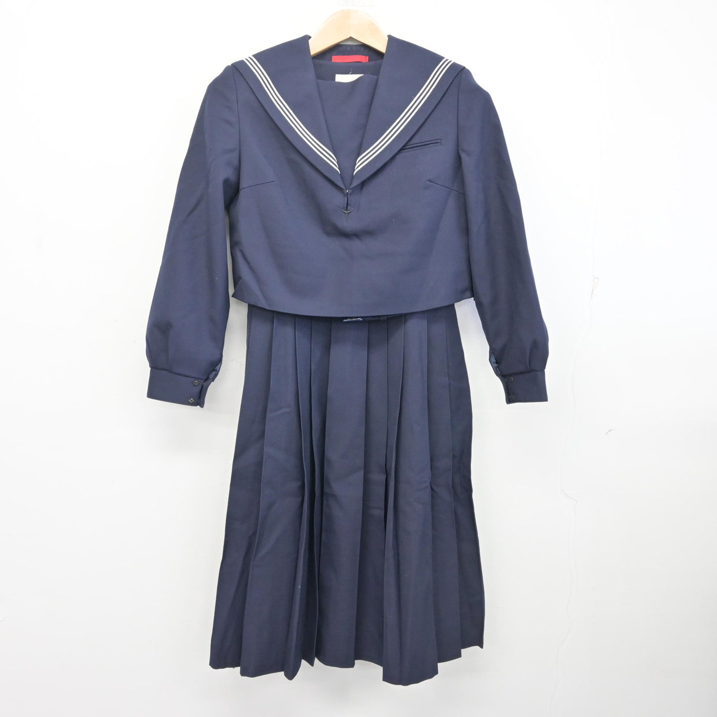 【中古】福岡県 福岡市内中学標準服/旧制服 女子制服 2点 (セーラー服・ジャンパースカート) sf096482