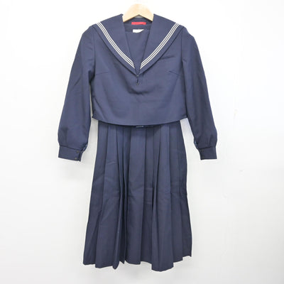 【中古】福岡県 福岡市内中学標準服/旧制服 女子制服 2点 (セーラー服・ジャンパースカート) sf096482