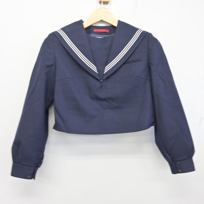【中古】福岡県 福岡市内中学標準服/旧制服 女子制服 2点 (セーラー服・ジャンパースカート) sf096482