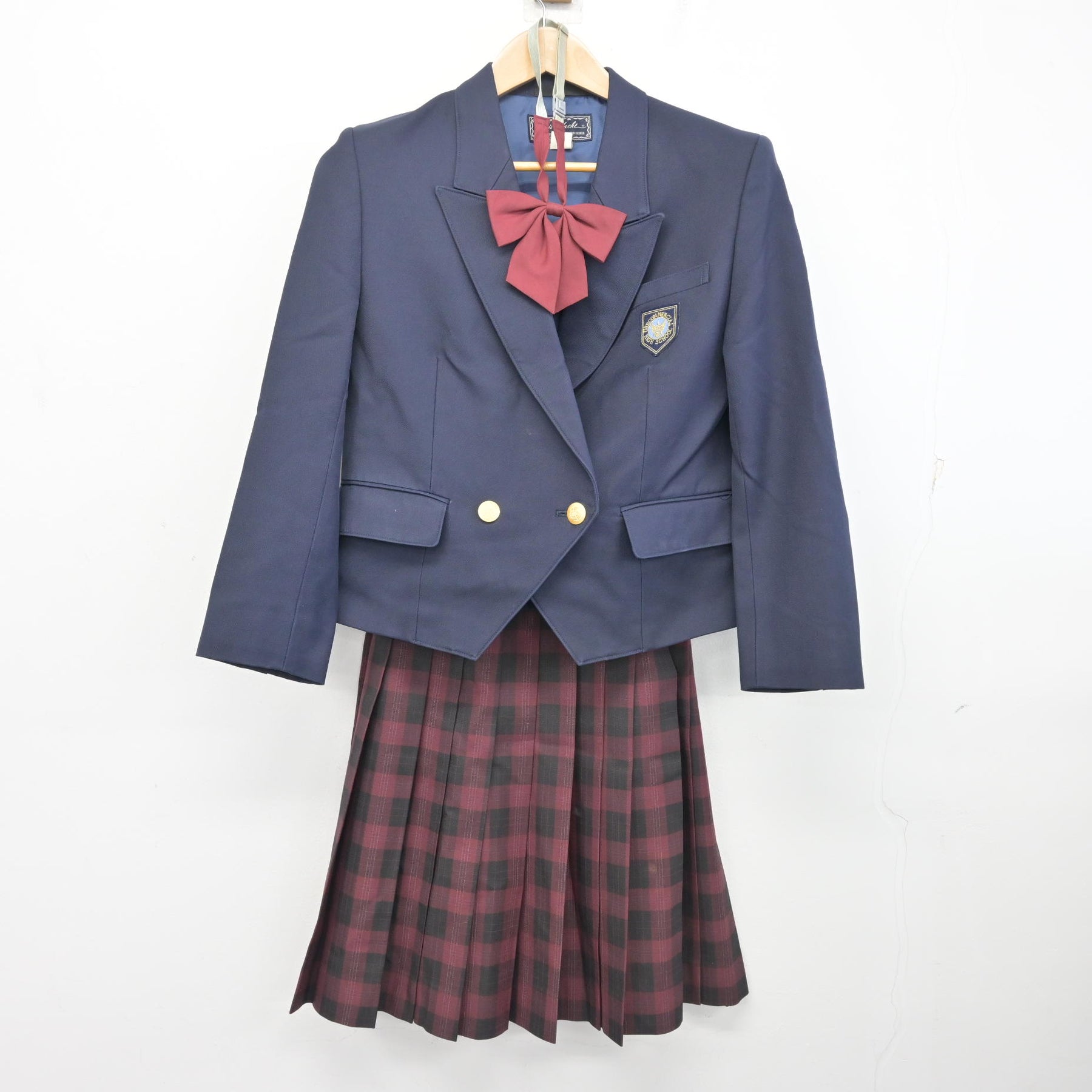 中古】山口県 宇部商業高等学校 女子制服 4点 (ブレザー・ベスト