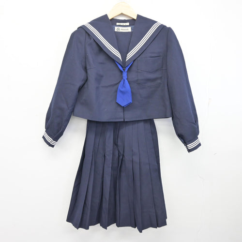 セーラー服 ジャンパースカート 中古制服】福岡県 春吉中学校 女子制服 4点（セーラー服